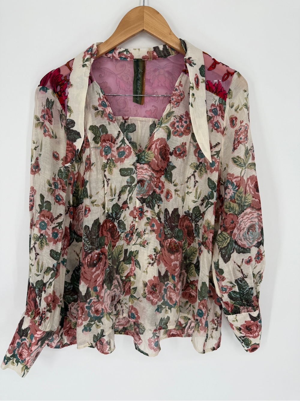 Aratta Silent Journey Floral Blouse Size L